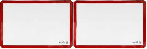 New Star Foodservice Commercial Grade Silicone Baking Mat Non-Stick Pan Liner, 17 x 25 inch (Full Size) (Pack of 2) by NewStarFoodservice