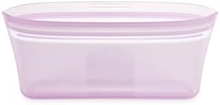 Zip Top Reusable Food Storage Bags | Snack Bag [Lavender] | Silicone Meal Prep Container | Microwave, Dishwasher and Freezer Safe | Made in the USA by ZipTop