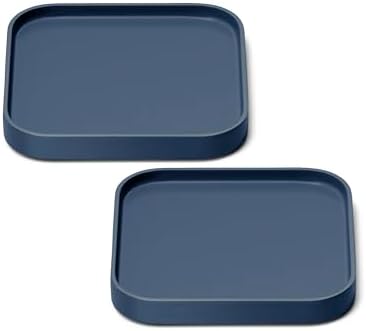 Caraway Spoon Rest Set of 2, Stackable Spoon Holder for Kitchen Counter | Drip Catching, Heat-Resistant Design, Non-Slip Base, Navy by Unknown