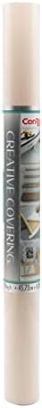 Con-Tact Brand Creative Covering, Self-Adhesive Shelf Liner, Multi-Purpose Vinyl Roll, Easy to Use and Apply, 18'' x 16', Almond by Kittrich+%28Home%29