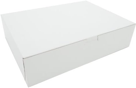Southern Champion Tray 0983 Premium Clay Coated Kraft Paperboard White Non-Window Lock Corner Bakery Box, 12" Length x 9" Width x 3" Height (Case of 200) by SouthernChampionTray
