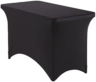 Iceberg iGear Stretch Fabric Table Cover, 4 ft, Black - Image 3