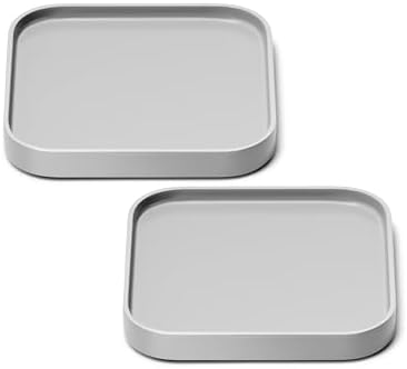 Caraway Spoon Rest Set of 2, Stackable Spoon Holder for Kitchen Counter | Drip Catching, Heat-Resistant Design, Non-Slip Base, Gray by Unknown