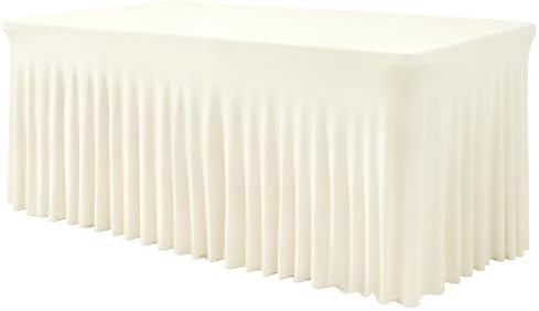 BDDC One-Piece Spandex Table Cloth Skirt for 4FT Rectangle Tables by BDDC