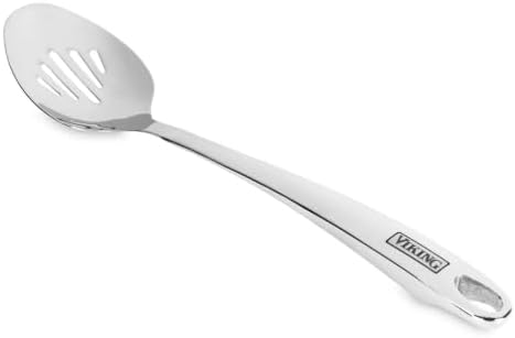 Viking Kitchen Utensils Set, 6 Piece Stainless Steel Cooking Utensil Set, Includes Spatulas, Spoons, Pasta Fork, and Deep Ladle, Hollow Forged, Silver - Image 4