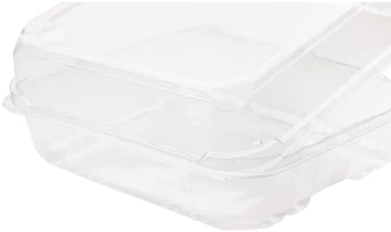 Karat Clamshell Take Out Food Containers [8"x8" - 250 ct] Durable, Stackable, Crack-Resistant To Go Boxes | Clear - Image 6