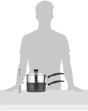 T-fal Specialty Nonstick Double Boiler 3 Quart Oven Safe 350F Cookware, Pots and Pans, Dishwasher Safe Silver/Black - Image 2