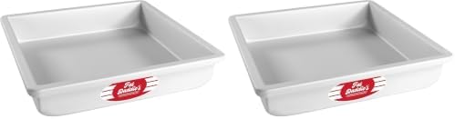 Fat Daddio's Anodized Aluminum Square Cake Pan, 10 x 2 Inch (Pack of 2) by FatDaddios