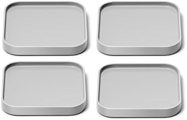 Caraway Spoon Rest Set of 4, Stackable Spoon Holder for Kitchen Counter | Drip Catching, Heat-Resistant Design, Non-Slip Base, Gray by Unknown