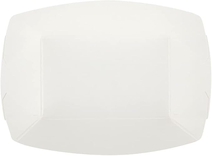 Restaurantware-Bio Tek 4 Ounce Paper Boats, 50 Disposable #25 Food Trays - PE Lining, Durable, White Paper Food Baskets, For Concession Stands, Picnics, or Fairs, Stackable - Image 15