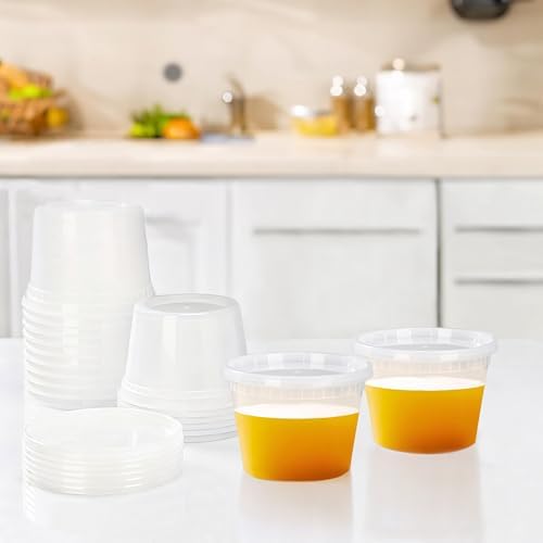 TashiBox 50 Sets 16 Oz Plastic Deli Containers with Lids - Food Storage Containers with Lids - Clear Airtight Meal Prep Containers, BPA Free, Stackable, Leakproof, Microwave and Freezer Safe - Image 4