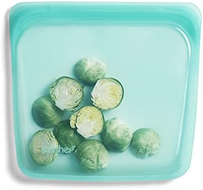 Stasher Reusable Silicone Storage Bags, Food Storage Containers, Microwave and Dishwasher Safe, Leak-free, Stand Up - Mid (Aqua) and Sandwich (Aqua) - Image 5