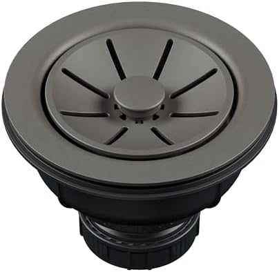 BLANCO Essential Kitchen Sink Basket Strainer - 3.5" Sink Drain Strainer with Turn-to-Close Design, Color-Coordinated for BLANCO SILGRANIT Sinks, Volcano Gray by BLANCO