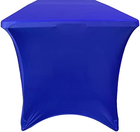 YOUR CHAIR COVERS Rectangular Spandex Table Covers 6ft Fitted Tablecloth Wedding Event Patio Decorations Elastic Fabric Stretch Tables Cover for 6 ft Folding Table (Royal Blue) - Image 3