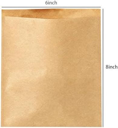 Sandwich Wrapping Poly-Lined Kraft Paper Takeout Bags Toaster Bags - Grease Safe Food Grade Deli Bags for Bakery,Tortillas,Snacks & Pastries - 6"x8", 7.8"x8.3", 5.9"x6.3" - Image 7