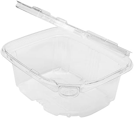 Karat 16oz PET Tamper Resistant Hinged Deli Container [200 ct] - Plastic Clamshell Food Containers, Easy Open Pull-Tab for Restaurants & Takeout - Image 7