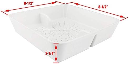 GSW ABS Plastic Floor Sink Drain Strainer Drop-in Basket 8-1/2”W x 8-1/2”L x 2-1/4”H - Perfect for Restaurant, Bar, Buffet (2" H ABS x 4) - Image 3