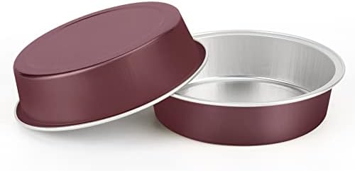 Beasea Disposable Mini Pie Tins With Lids, 4 Inch 50 Pack Disposable Mini Pie Pans, 8 Oz Aluminum Foil Coffee Brown Tart Pans Round Oven Baking Small Cake Tin for Cheesecake Fruit Tart Quiche - Image 6