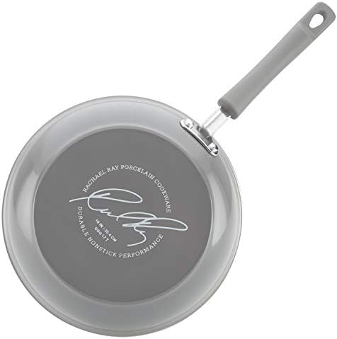 Rachael Ray Brights Nonstick Frying Pan Set / Fry Pan Set / Skillet Set - 9.25 Inch and 11 Inch, Gray - Image 3