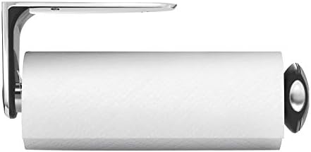 simplehuman Wall Mount Paper Towel Holder, Under-Cabinet or Wall Mounted Rack, Horizontal or Vertical Install, One-Handed Tear with Tension Spring, Quick-Release Knob, Brushed Stainless Steel by Unknown