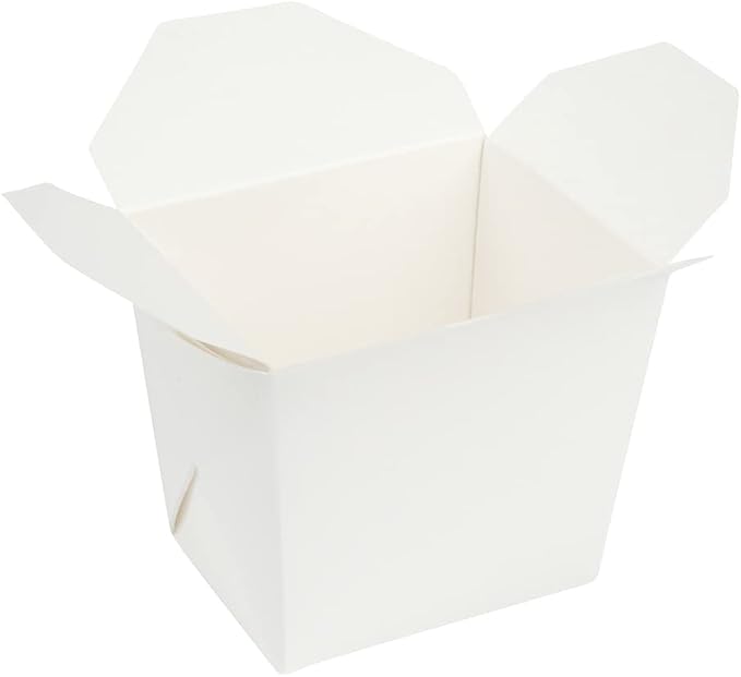 Restaurantware Chinese Take Out Boxes 200 Pack of 8 oz Grease-resistant Party Take Out Food Containers Disposable Stackable Asian Square White Paper To Go Boxes For Restaurants - Image 16