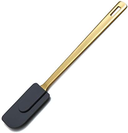 Gold Silicone Spatulas, Berglander Flexible Scrapers Baking Mixing Tool With Titanium Gold Plating, Baking Tools, Heat Resistant, Dishwasher Safe, Easy to Clean by Berglander