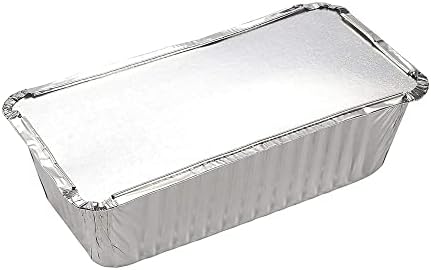10 Pack Aluminium Foil Trays with Lids Containers Strong and Large Tin Foil Food Take Away Container Disposable Food Take Out Box with Lid|0.75 Litre |, Silver - Image 3