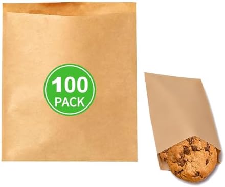 Sandwich Wrapping Poly-Lined Kraft Paper Takeout Bags Toaster Bags - Grease Safe Food Grade Deli Bags for Bakery,Tortillas,Snacks & Pastries - 6"x8", 7.8"x8.3", 5.9"x6.3" by Unknown