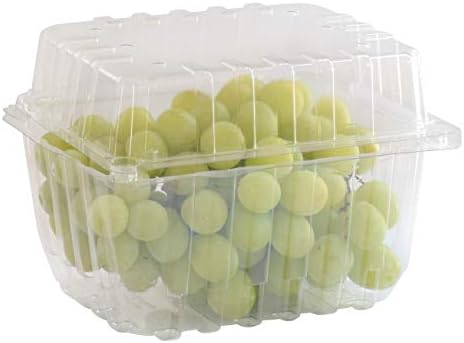 75 Pack - Quart Berry/Produce Basket - Vented Plastic Containers - for Tomatoes, Peppers, Grapes, Clementines by JAK+Industrial