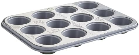 Cooksmart Signature 12 Cup Mini Muffin Tray – Carbon Steel | PFOA-Free Non-Stick | Dishwasher Safe | Elegant Green Finish | Perfect for Mini Muffins & Cupcakes by Cooksmart