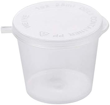 Brightalk [1 oz. - 100 Sets Disposable Plastic Portion Cups With Lids, Stackable Airtight Dressing Container To Go, Jello Shot, Souffle, and Sauce Cups (Pack of 3) - Image 2