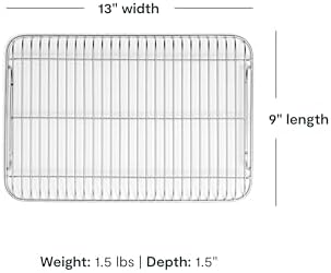 Caraway 9" x 13" Stainless Steel Cooling Rack | For Cooling Baked Goods, Icing, and More, Designed to Fit Into Our Large Baking Sheet - Image 3