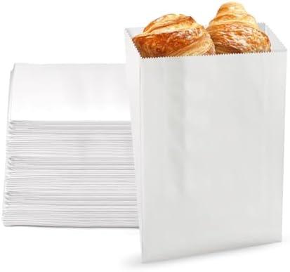 Grease Resistant - Gusseted Paper Sandwich Bags - White (1000Pcs/Pack)(6 x 0,75 x 6,75) by CulinWare