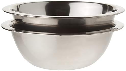 Tiger Chef Mixing Bowls Standard Weight Stainless Steel, Mirror Finish, 3/4 Quart, 2 Pack - Image 2