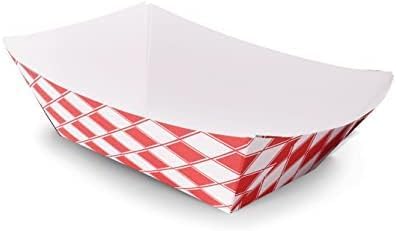 [Case of 1000 Paper Food Trays, Popcorn, Nacho, Burger (Size 100, 1 lb) by BASIDI