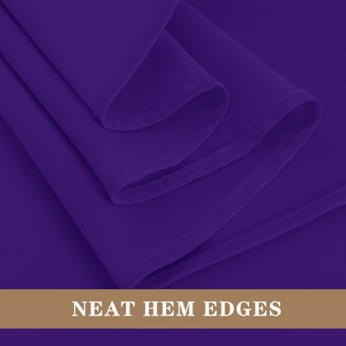 Fitable 6 Pack Purple Tablecloths 108 Inch Round for 36"-84" Tables - Image 4