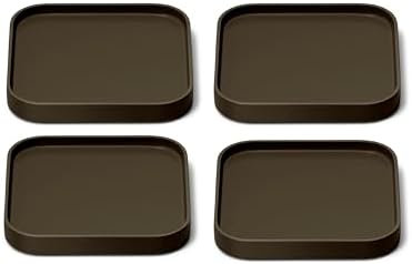 Caraway Spoon Rest Set of 4, Stackable Spoon Holder for Kitchen Counter | Drip Catching, Heat-Resistant Design, Non-Slip Base, Black by Unknown