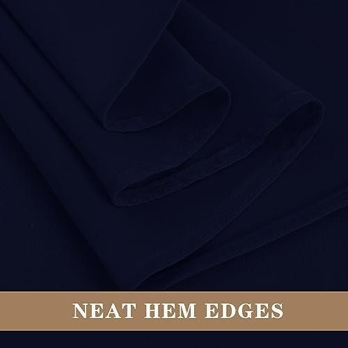 Fitable 6 Pack Navy Tablecloths 90 Inch Round for 36"-72" Tables - Image 4
