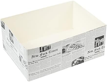 Restaurantware Bio Tek 8.4 x 6 x 3.5 Inch Burger Trays 100 Disposable Paper Food Trays - Recyclable Sturdy Newsprint Paper Movie Snack Trays For Meals Snacks And Baked Goods - Image 2