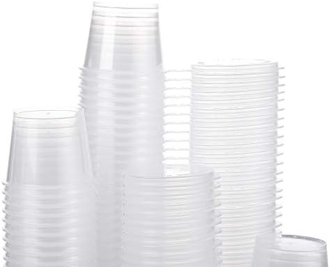 Brightalk [1 oz. - 100 Sets Disposable Plastic Portion Cups With Lids, Stackable Airtight Dressing Container To Go, Jello Shot, Souffle, and Sauce Cups (Pack of 3) - Image 3