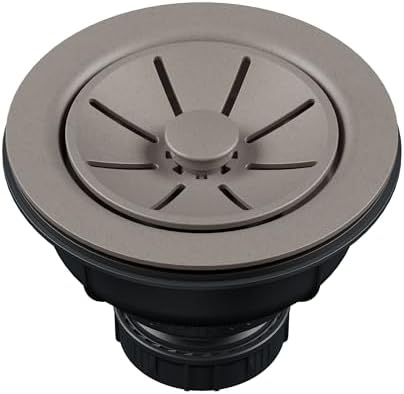 Blanco Essential Kitchen Sink Basket Strainer - 3.5" Sink Drain Strainer with Turn-to-Close Design, Color-Coordinated for Blanco SILGRANIT Sinks, Truffle by BLANCO