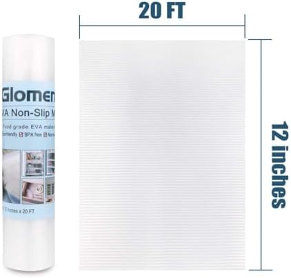Shelf Liner, Non-Slip Cabinet Liner, Washable Oil-Proof for Kitchen Cabinet, Shelves, Refrigerator, Storage, Desks, 12 Inches x 20 FT, Non Adhesive Drawers - Image 7