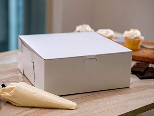 Southern Champion Tray 1090 Premium Clay Coated Kraft Paperboard White Non-Window Sheet Cake and Utility Tray, 19-1/2" Length x 14" Width x 4" Height (Case of 100) - Image 5