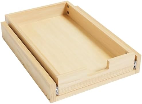 Pull Out Cabinet Organizer, 11''W×21''D Sliding Drawers for Cabinets, Soft Close Slide Out Wooden Pull out Drawers, Base Cabinet Organization for Kitchen, Pantry, Bathroom by Gsskny