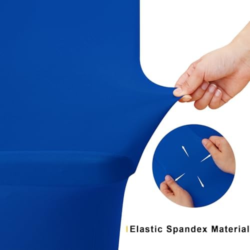 Smiry 2 Pack Spandex Table Cloth 8FT, Elastic Fitted Blue Tablecloth - Image 4