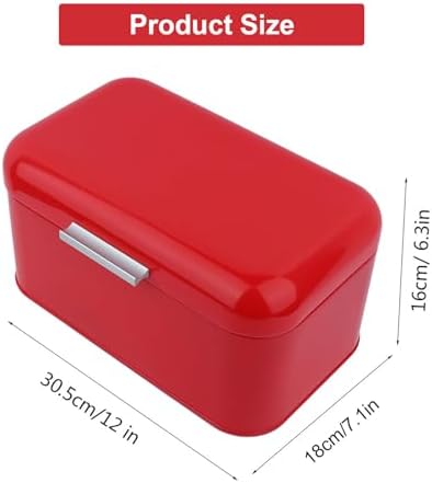 Retro Metal Bread Box for Kitchen Counter 30.5x18x16cm/12x7.1x6.3in - Image 2