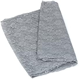 MDS Pack of 25 Wedding 12 x 108 inches Lace Table Runner for Wedding, Decorations for Birthday Parties, Banquets, Graduations, Engagements, and Runners fit Rectangle Round Table - Silver Gray - Image 6
