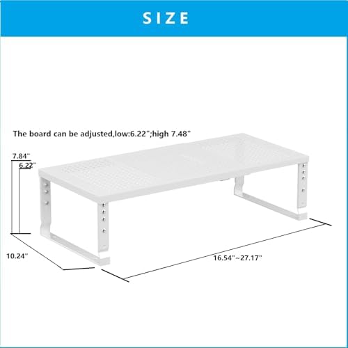 Expandable,Adjustable & Stackable Spice Rack, Cabinet Kitchen Countertop Shelf Organizer,Metal Pantry Storage Shelves - Space-Saving Storage Solution(1Pack/White/Large) - Image 4