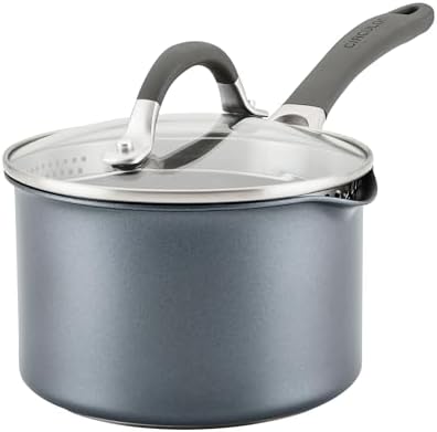 Circulon A1 Series Nonstick Straining Sauce Pan with Lid, 2-Quart, Graphite by Circulon