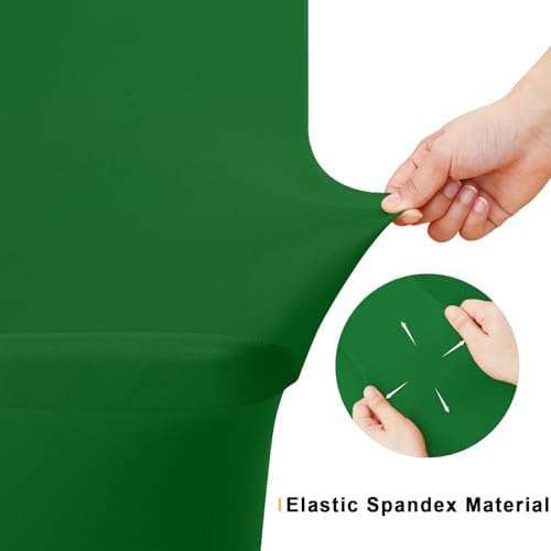 Smiry 5Pack Spandex Table Cloth 6FT, Elastic Fitted EmeraldGreen Tablecloth - Image 4